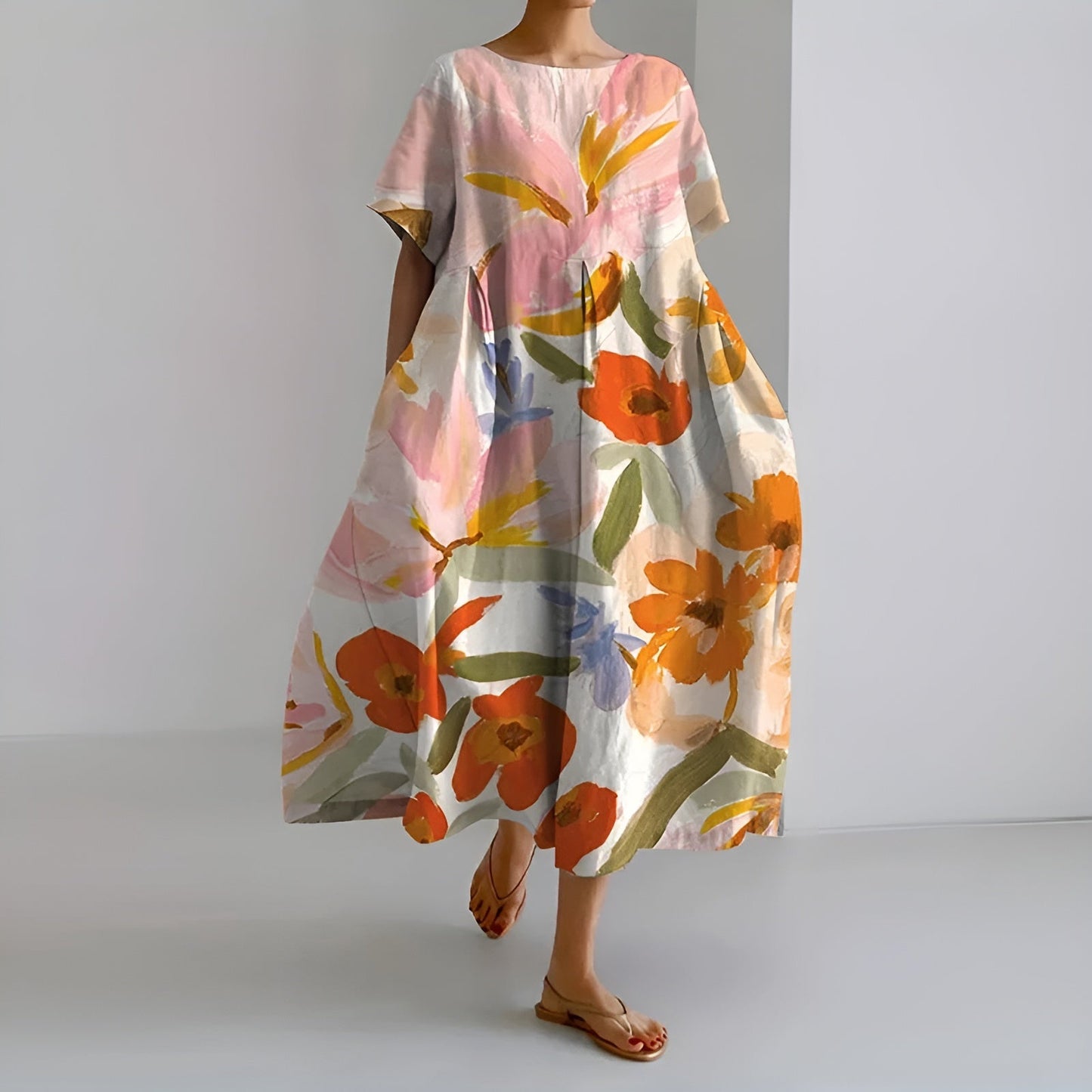Samira | Vestido ancho con flores