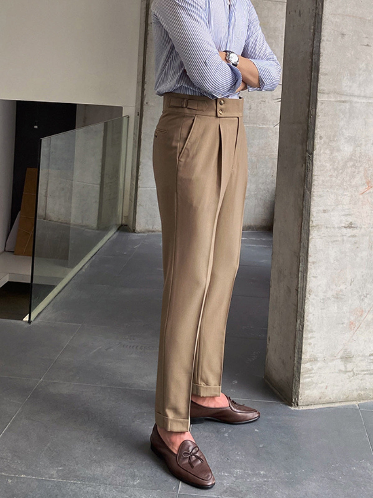 Álvaro | Pantalones Vintage con bolsillo planchado