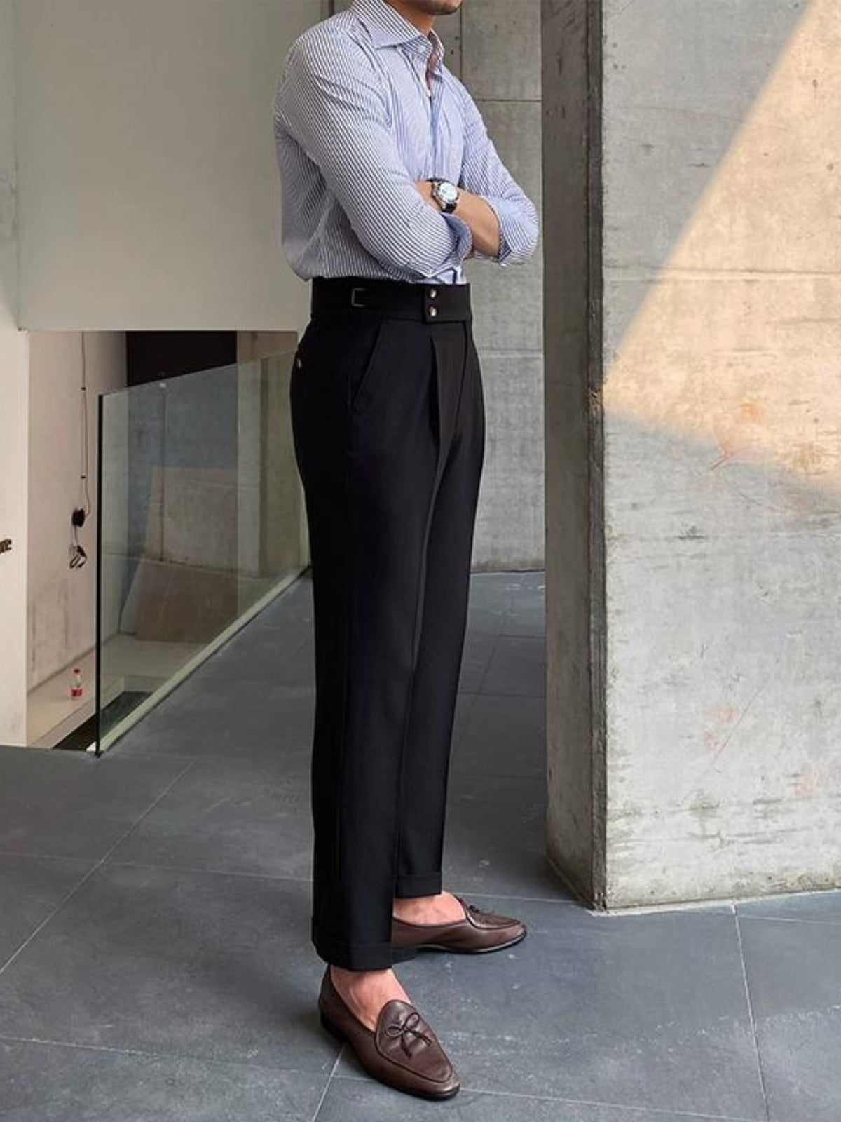 Álvaro | Pantalones Vintage con bolsillo planchado