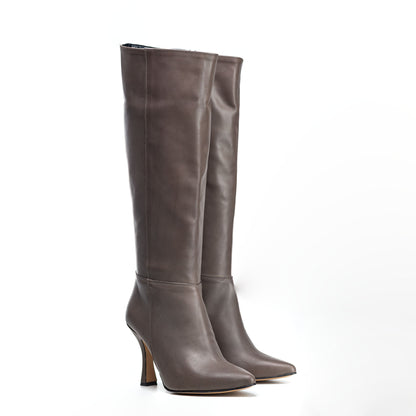 Celestina | Knee-high leather tubular boot