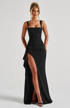 Katana Maxi Dress - Black Dress XS Babyboo Fashion Premium Exclusive Design