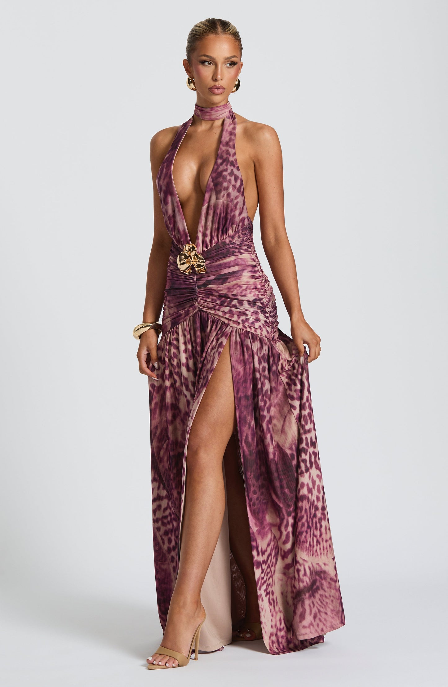 Yaiza | Vestido estampado magenta