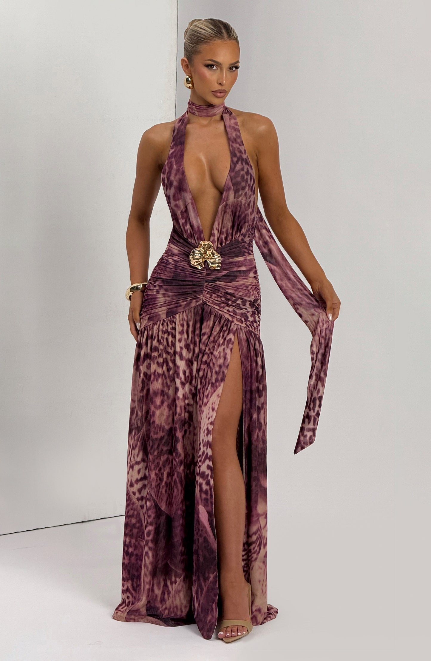 Yaiza | Vestido estampado magenta