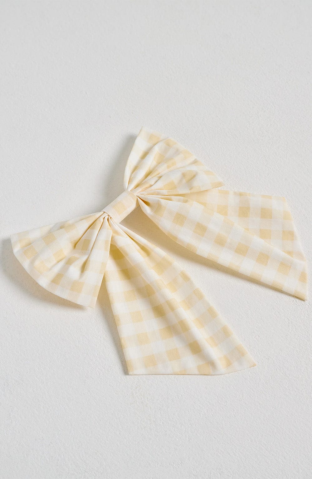Mitzi | Lazo de tela en vichy amarillo limón