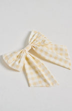 Mitzi | Lazo de tela en vichy amarillo limón