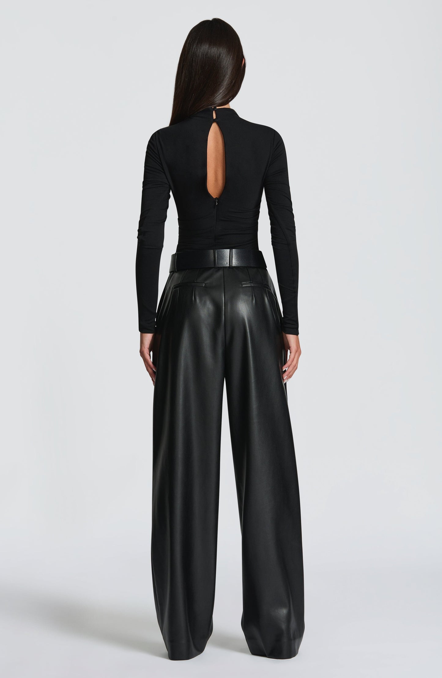 Aurora | Bodysuit de jersey ciruela con cuello alto